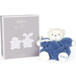 Kaloo Peluche Plume Patapouf Ourson Bleu Océan (16 Cm)