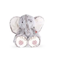 Kaloo Peluche Elephant Gris Et Rouge 25cm