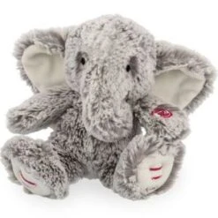 Kaloo Rouge Eléphant Noa Gris Prestige 24 Cm-Petite Peluche Douce En Fourrure Soyeuse-Doudou Ultra Doux Pour Bébé-Dès La Naissance, K223000