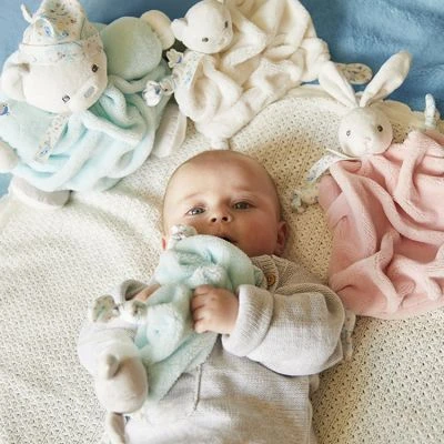 Kaloo Doudou Attache Sucette Doudou Plat Plume Faon Vert D'eau (20 Cm) – Image 2