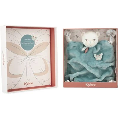 Kaloo Doudou Plat Plume Ours Vert (26 Cm) – Image 3