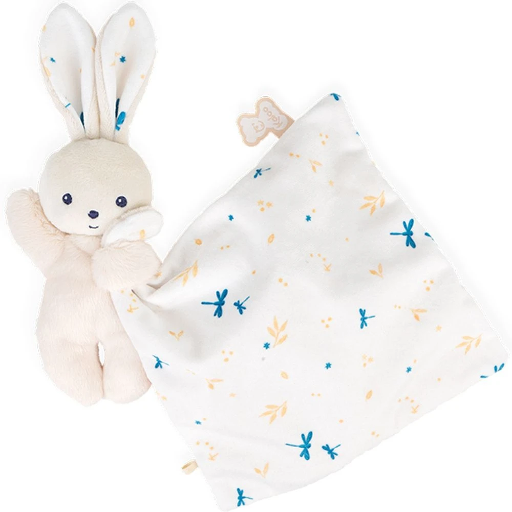 Kaloo Doudou Carré Douceur Plat Lapin Blanc Délicat – Image 2