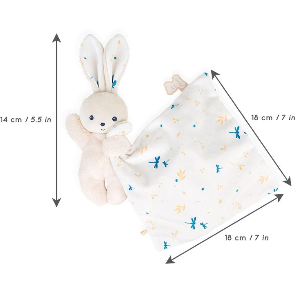 Kaloo Doudou Carré Douceur Plat Lapin Blanc Délicat – Image 4