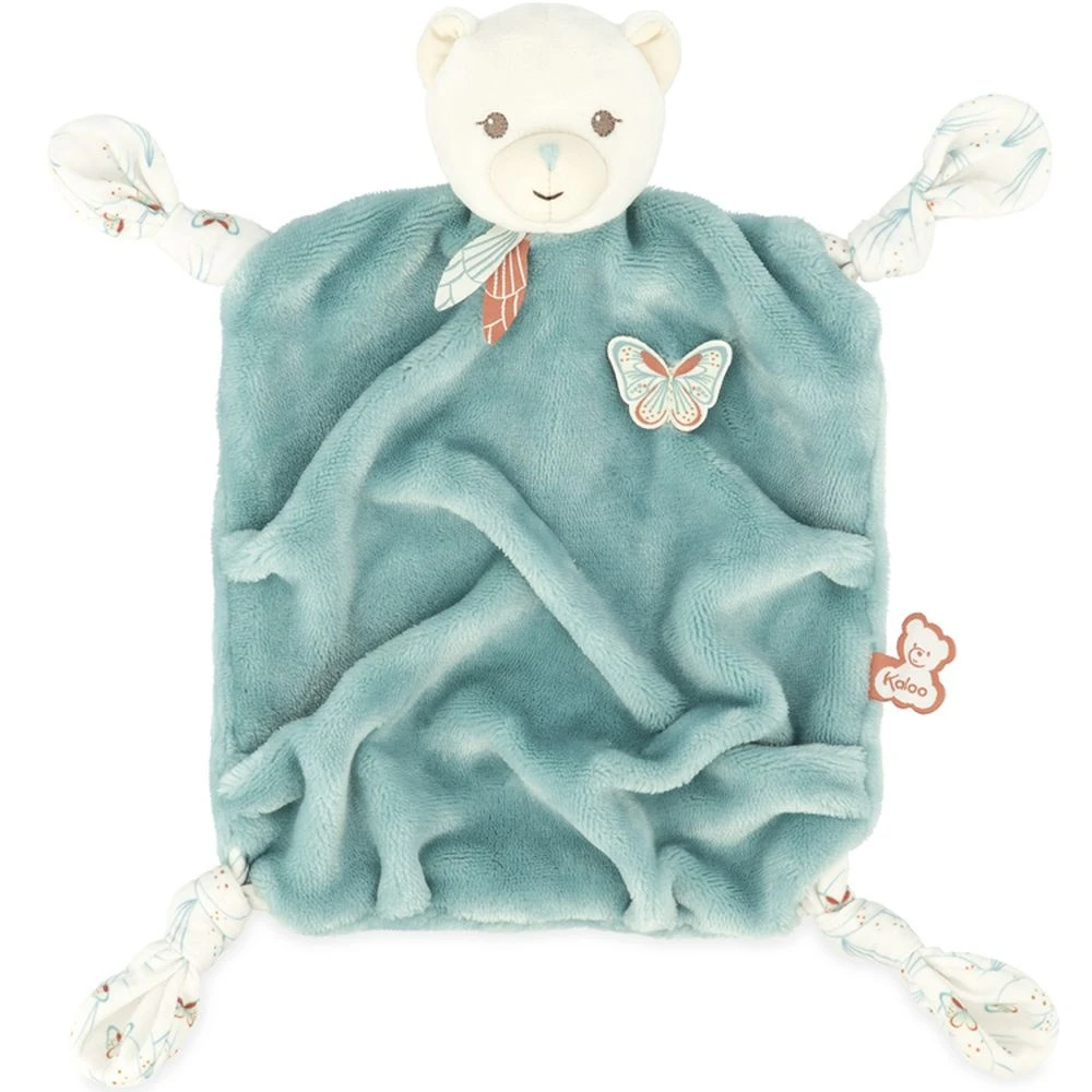 Kaloo Doudou Plat Plume Ours Vert 26 Cm