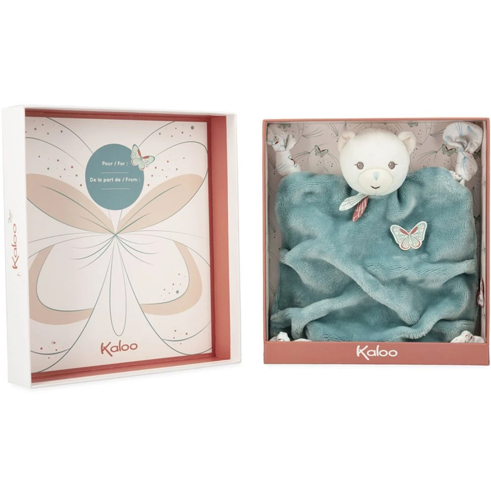 Kaloo Doudou Plat Plume Ours Vert 26 Cm – Image 3