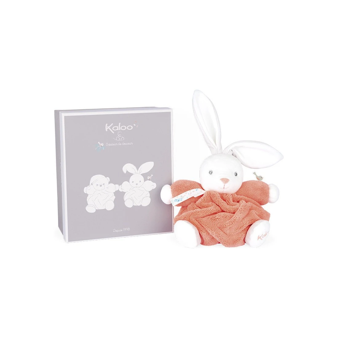 Doudou Patapouf Lapinou Corail Petit - Plume - Kaloo – Image 3