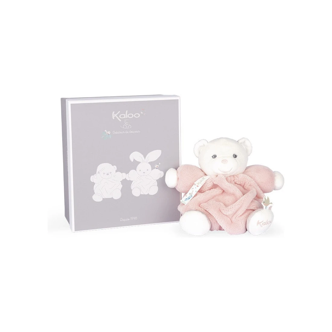 Doudou Patapouf Ourson Rose Poudré Petit - Plume - Kaloo – Image 3