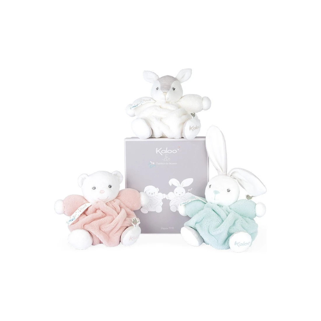 Doudou Patapouf Ourson Rose Poudré Petit - Plume - Kaloo – Image 4