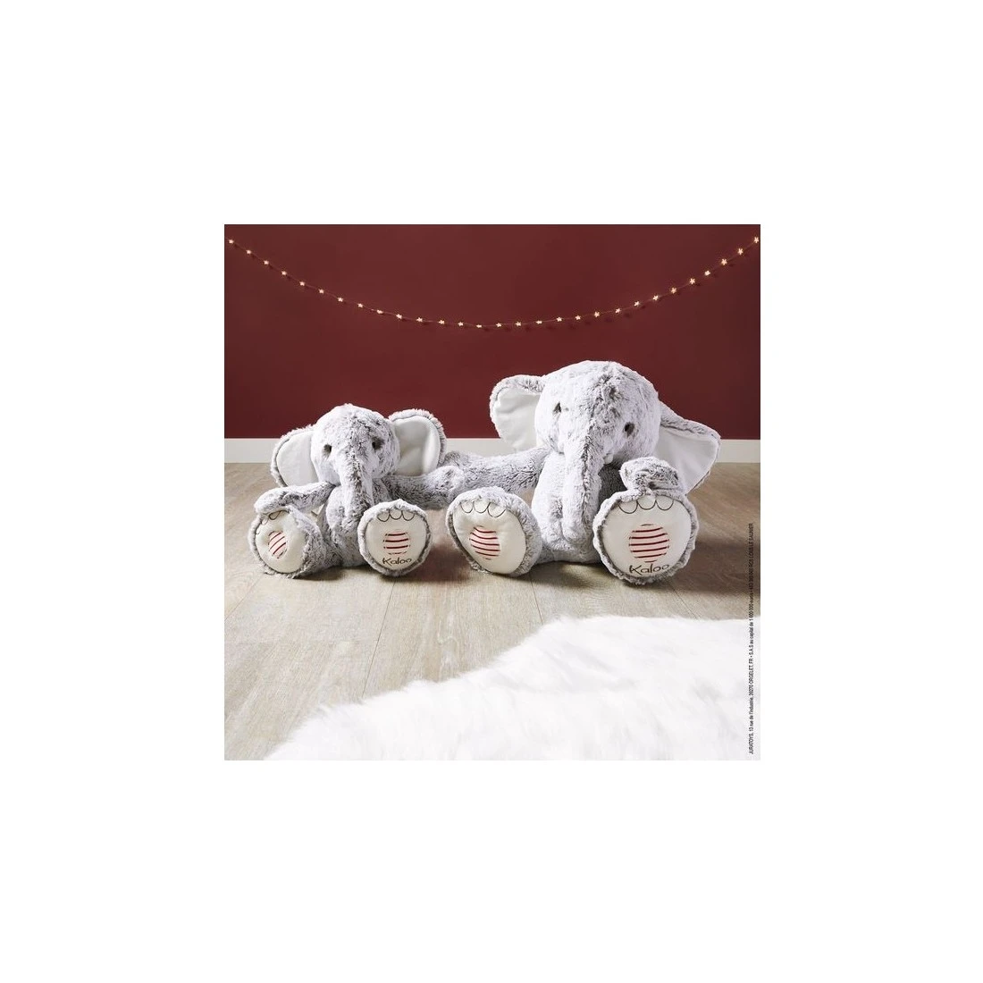 Peluche éléphant Gris Prestige Noa - 38 Cm - Kaloo – Image 2