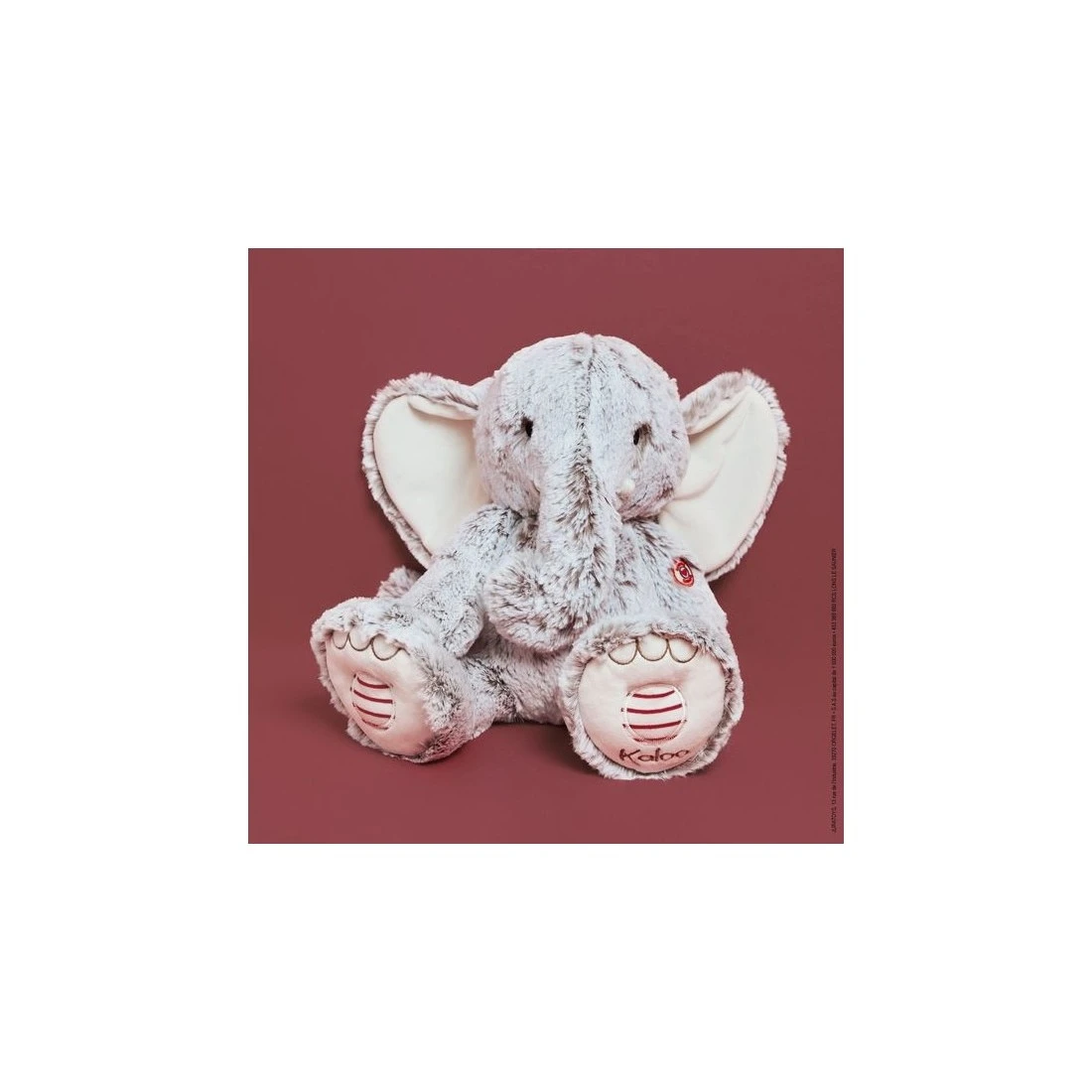 Peluche éléphant Gris Prestige Noa - 38 Cm - Kaloo – Image 3
