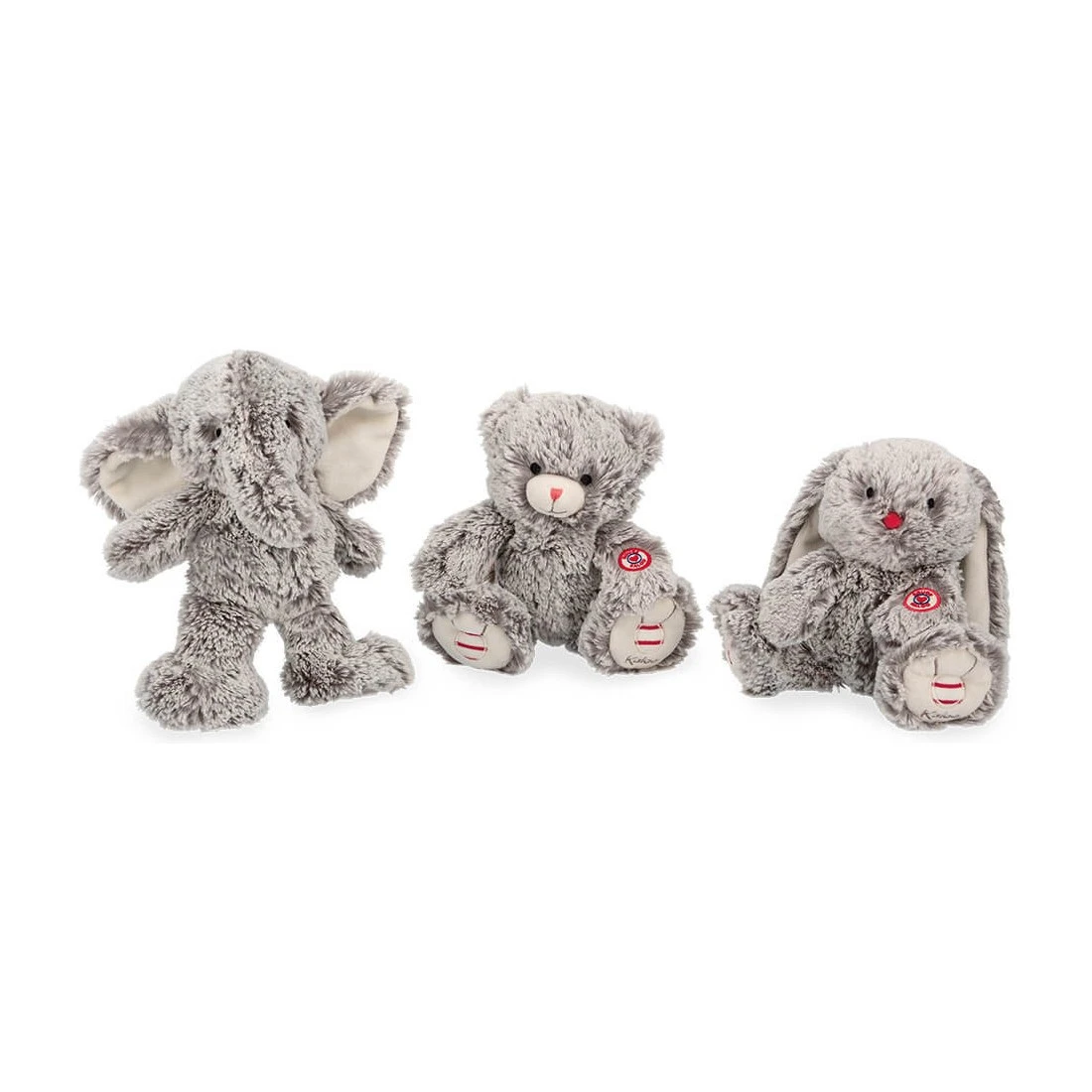 Peluche Eléphant Noa Gris 24 Cm - Rouge Kaloo – Image 3