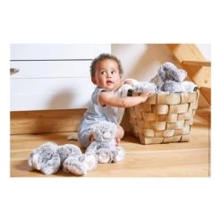 Peluche Eléphant Noa Gris 24 Cm - Rouge Kaloo