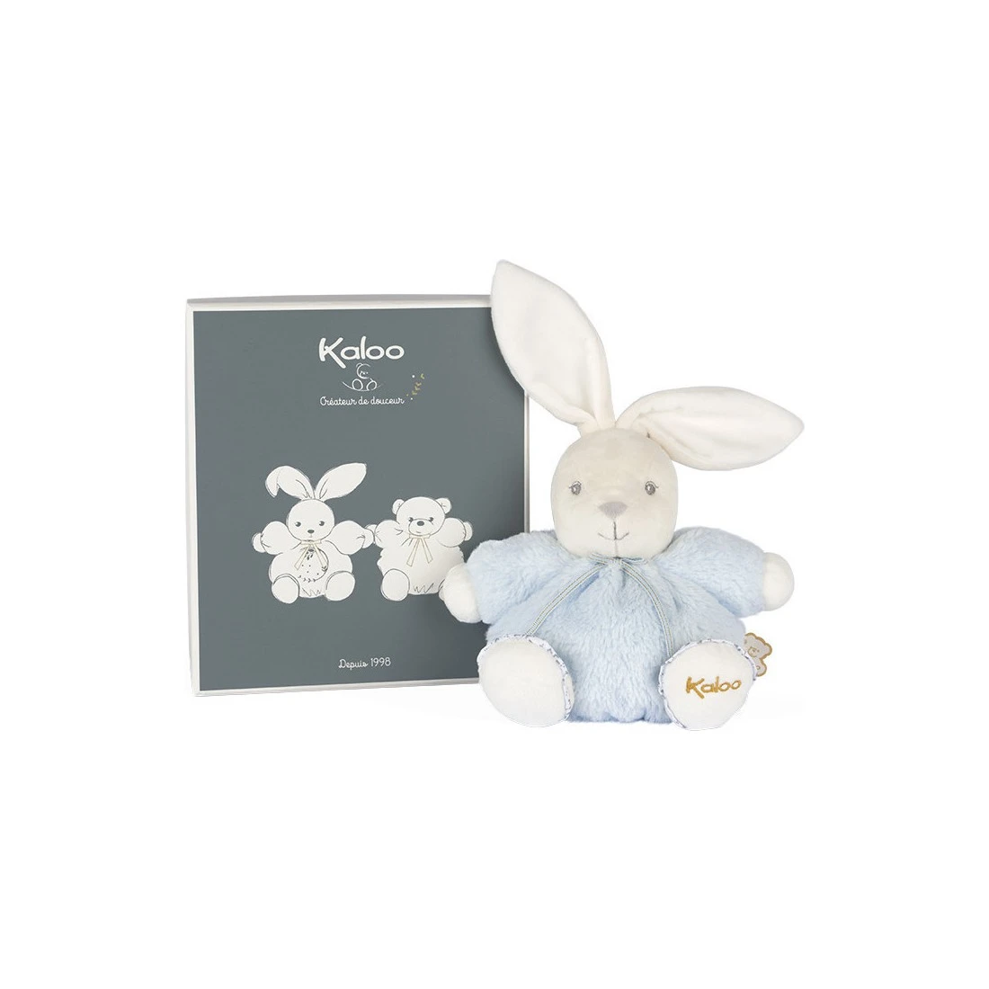 Peluche Lapin Patapouf Bleu - 15 Cm - Kaloo – Image 2