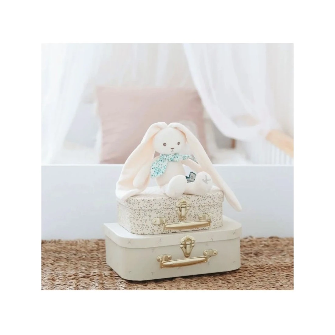 Peluche Pantin Hochet Lapinou Crème Mini 17cm - Perle - Kaloo – Image 5