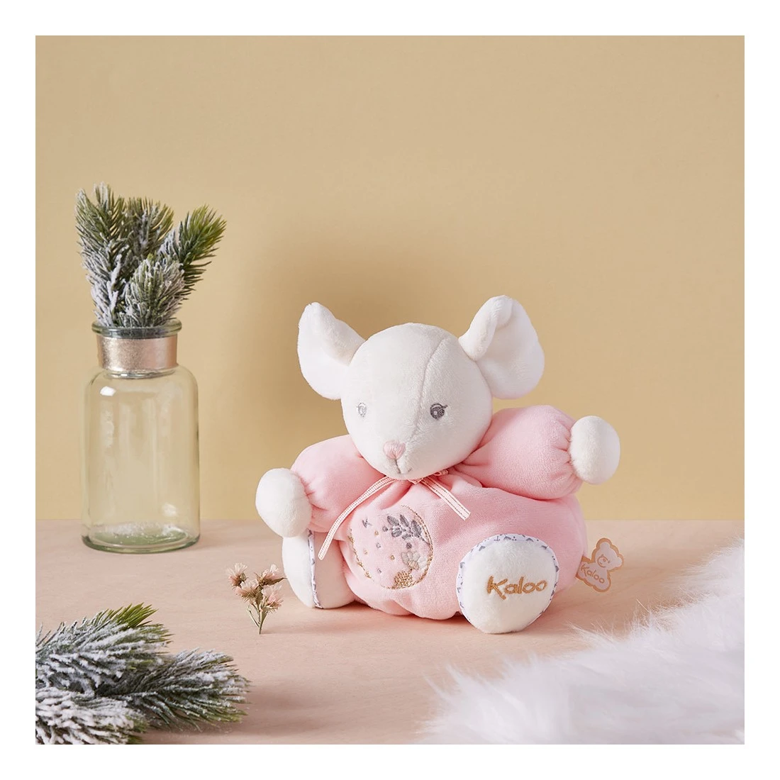 Peluche Souris Patapouf Rose - 15 Cm - Kaloo – Image 2