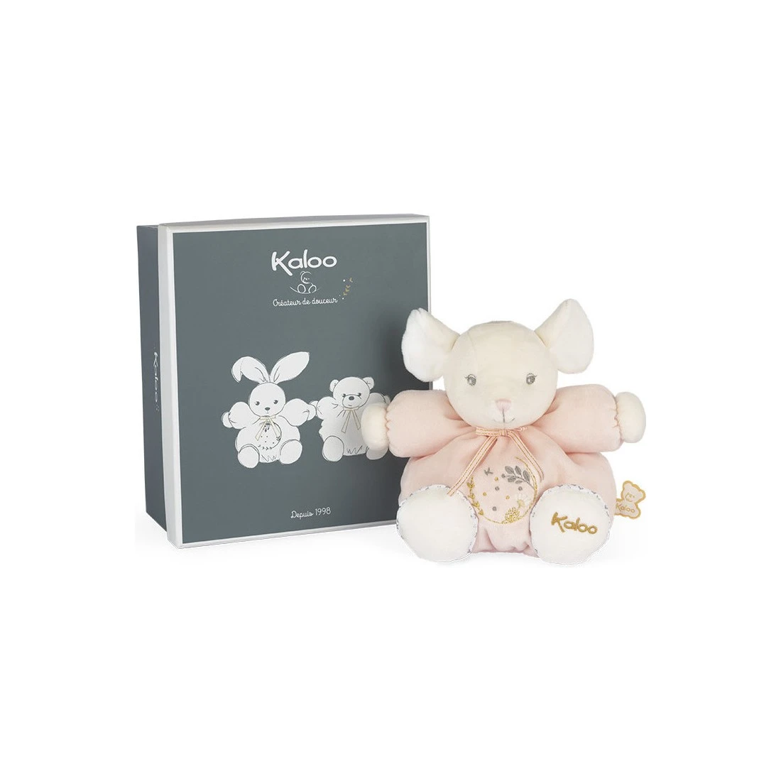 Peluche Souris Patapouf Rose - 15 Cm - Kaloo – Image 3