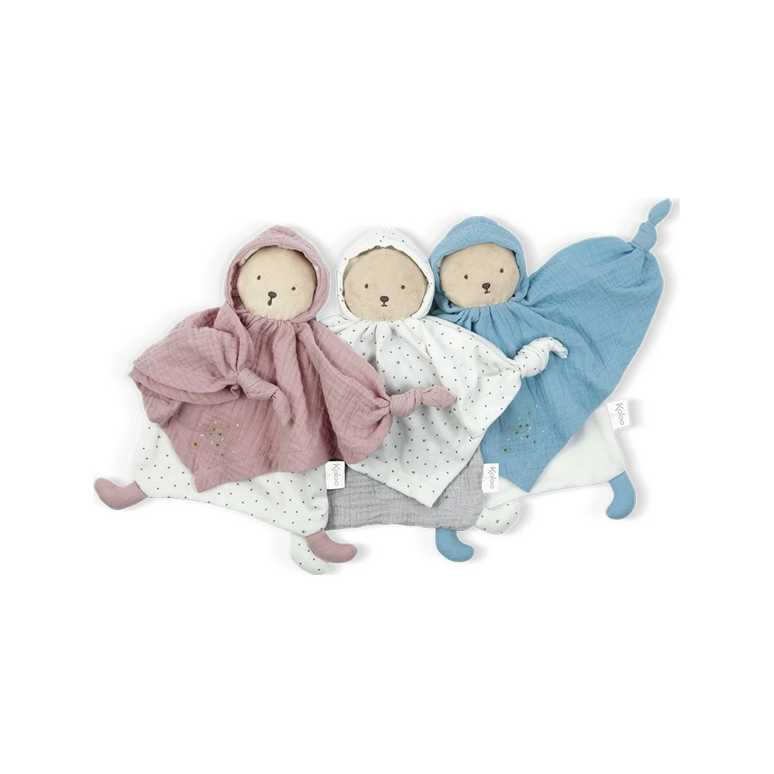 Doudou En Coton Bio Ours Bleu - Petit Pas - Kaloo – Image 3