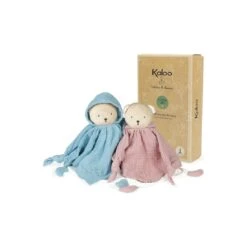 Doudou En Coton Bio Ours Bleu - Petit Pas - Kaloo