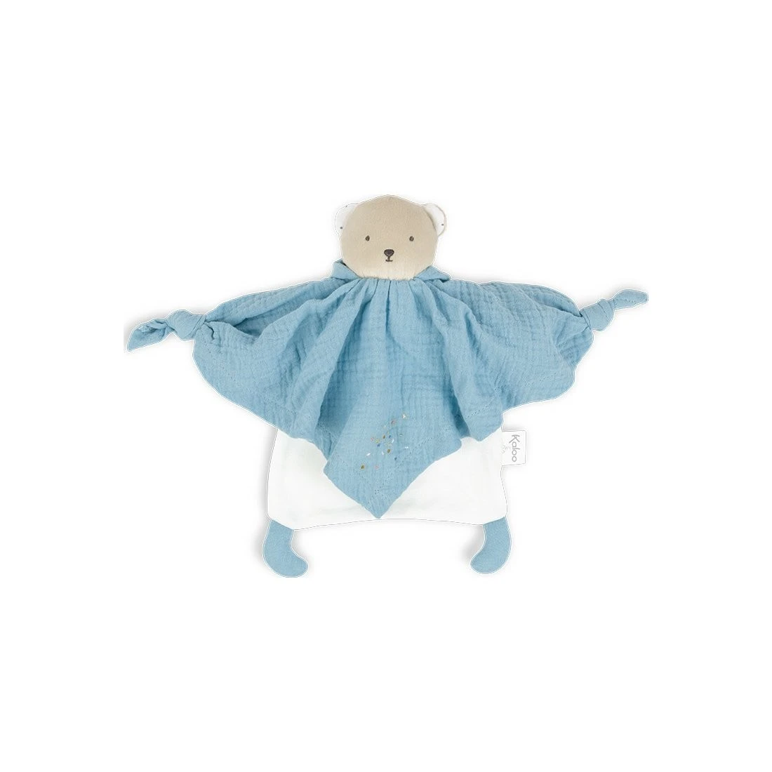Doudou En Coton Bio Ours Bleu - Petit Pas - Kaloo – Image 5