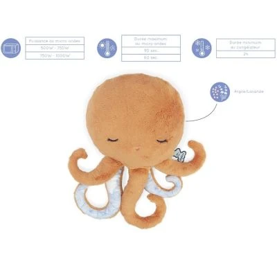 Kaloo Peluche Bouillotte Bien-ĂȘtre Poulpe Petit Calme (28 Cm) â Image 3
